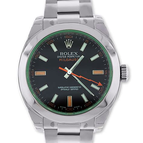 rolex milgauss green glass price